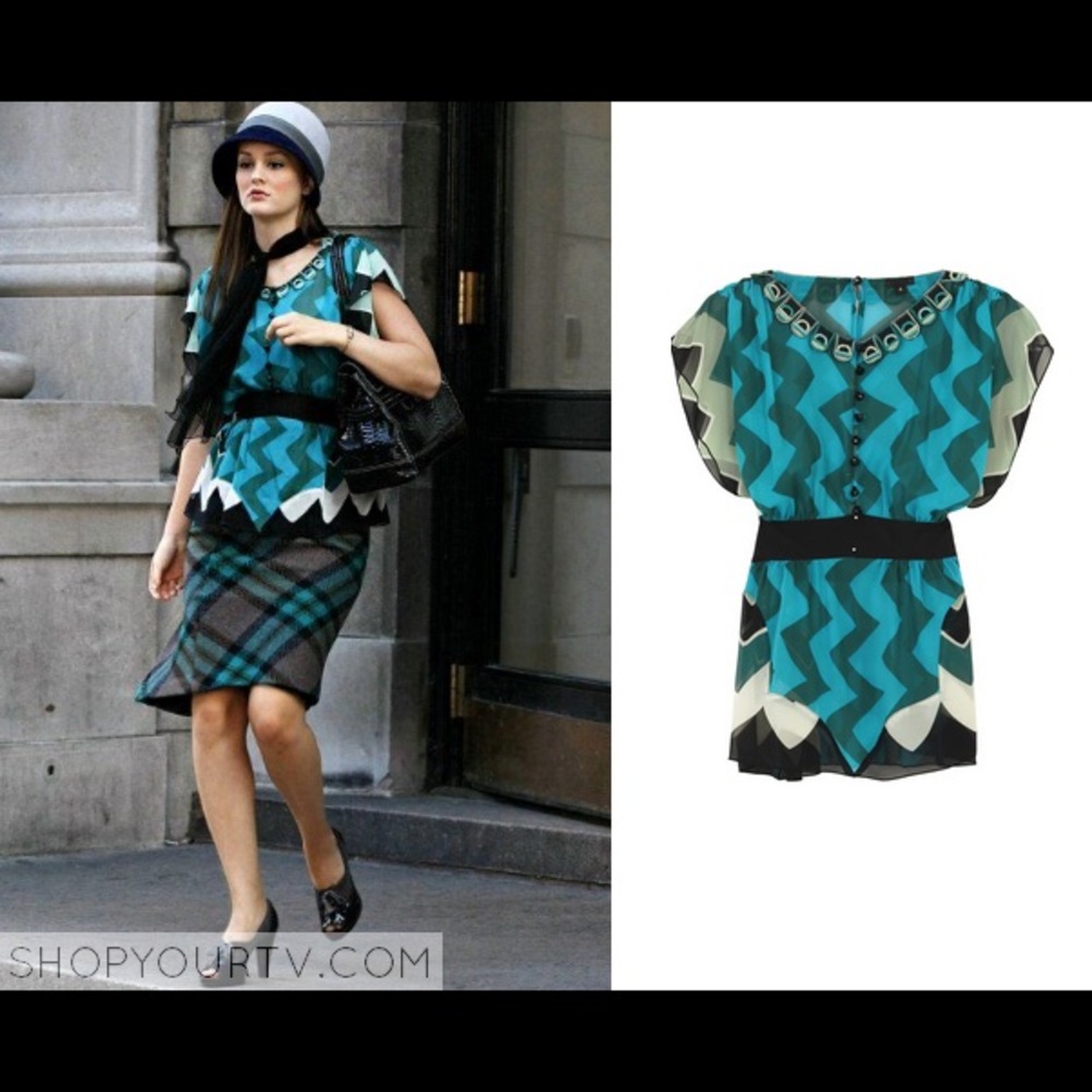 Anna Sui Chevron Blouse Aso Blair Waldorf